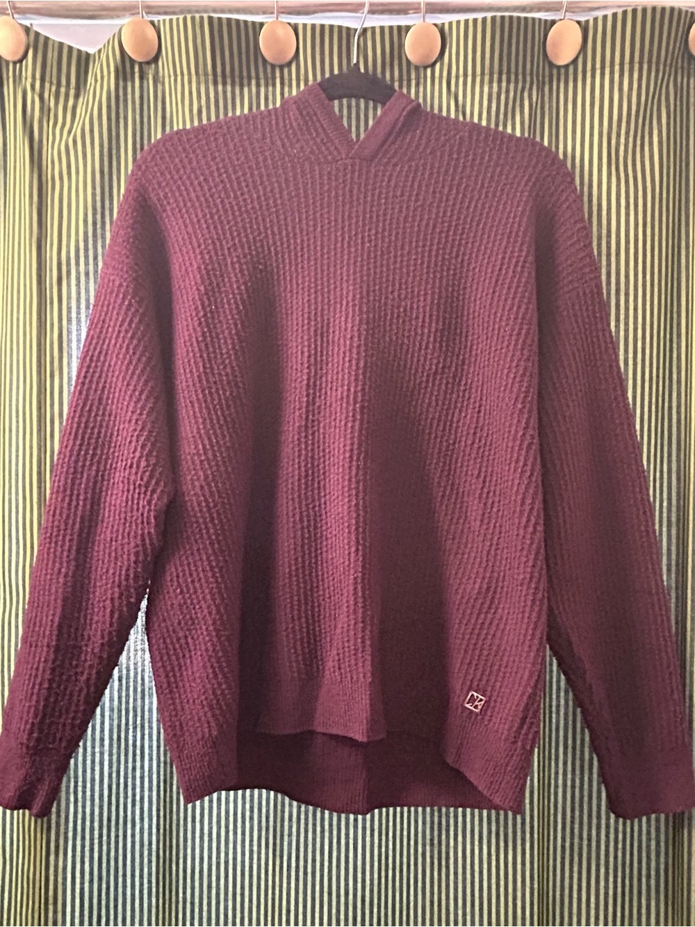 Women’s Calvin Klein Plum Knit Hoodie Sweater